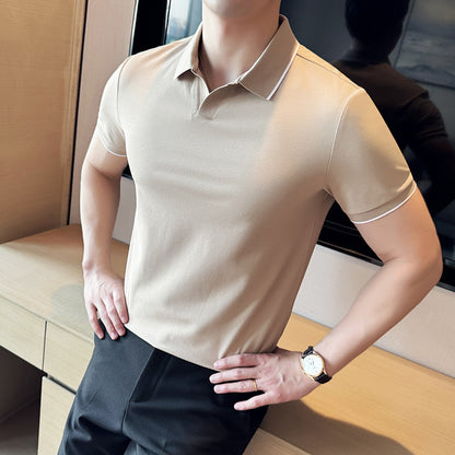 Men's Contrast-Trim Short-Sleeve Polo Shirt