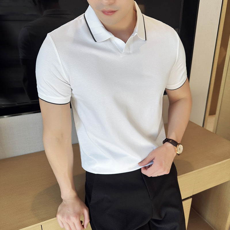 Men's Contrast-Trim Short-Sleeve Polo Shirt
