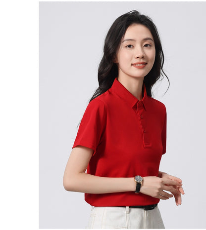 Short-Sleeve Solid-Color Polo Shirt