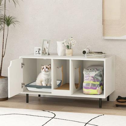 40-Inch Litter Box Enclosure with Two Compartments - View 2