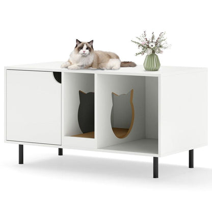 40-Inch Litter Box Enclosure with Two Compartments - View 3