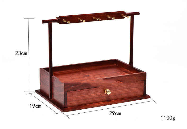 Wooden Jewelry Display Stand with Drawer