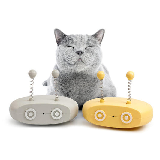 Moving Robot Cat Toy with Spring Teasers - View 2
