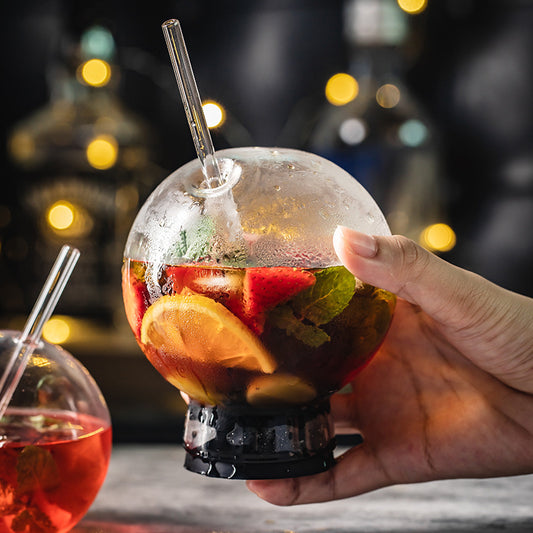 Round Glass Cocktail Cups - Set of Two