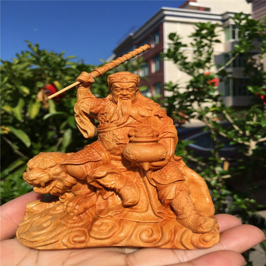Zhao Gongming Wood Figurine