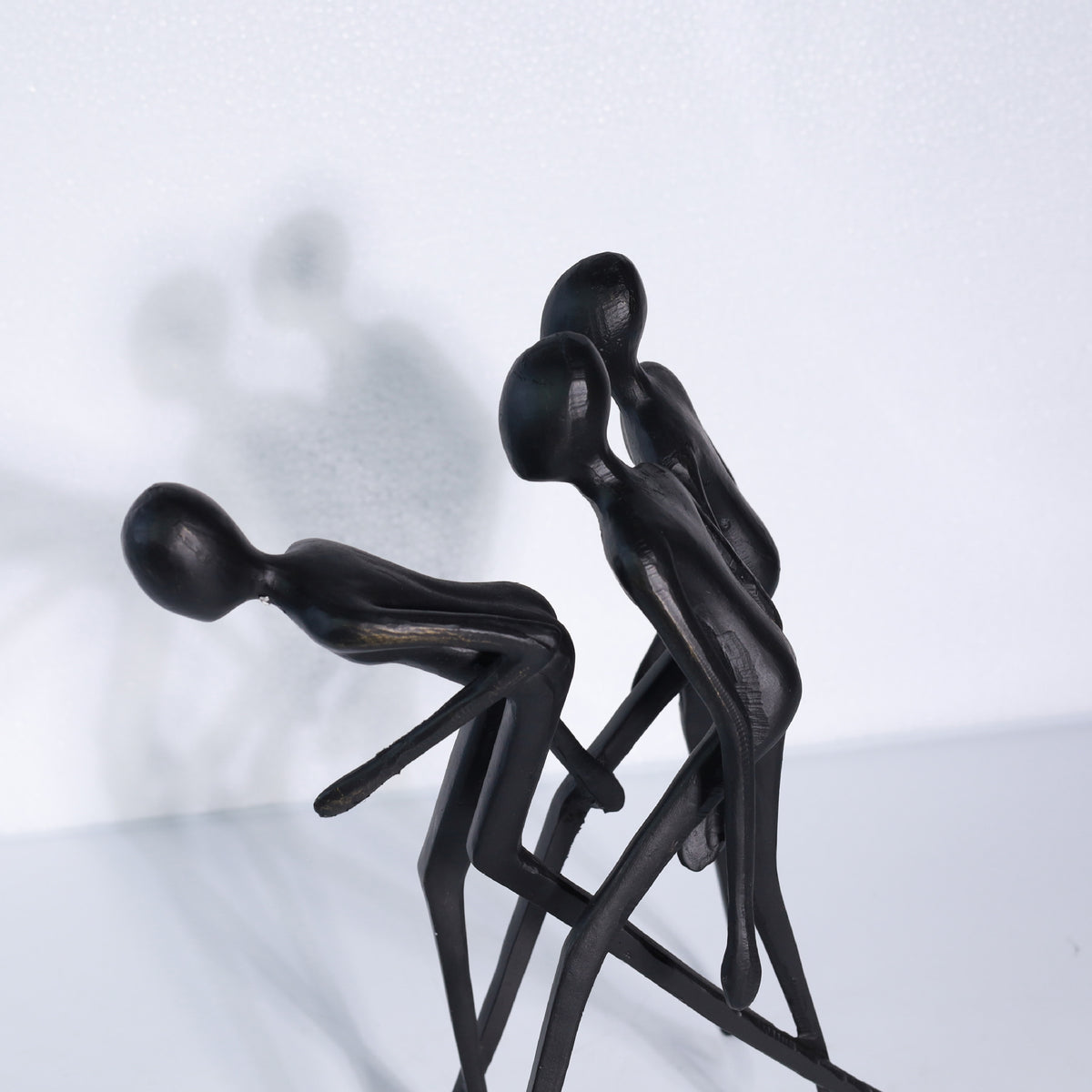 Black Abstract Runner Sculpture