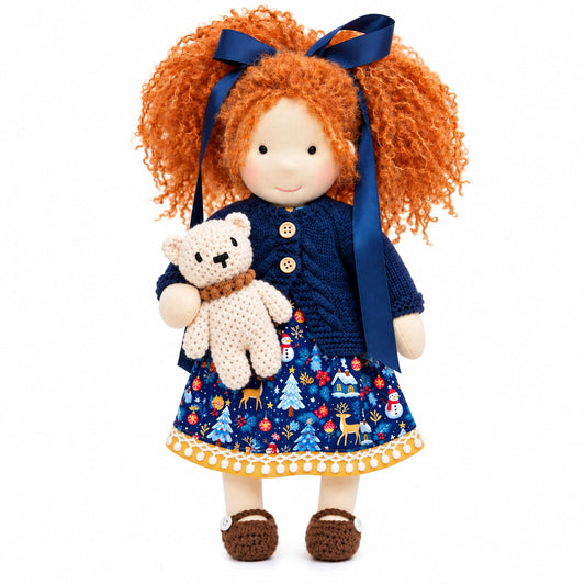 Hanne - Handmade Christmas Cloth Doll with Gift Box
