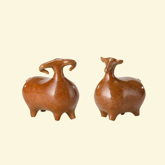Copper Sheep Figurine