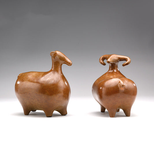 Copper Sheep Figurine