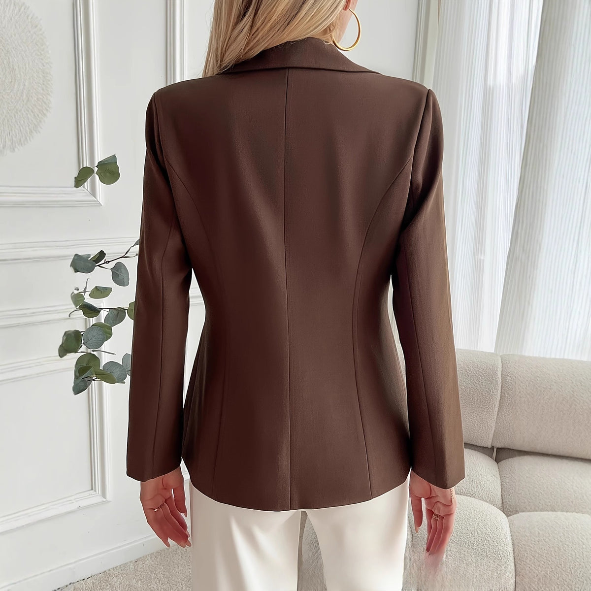 Women's Camel Collared Jacket