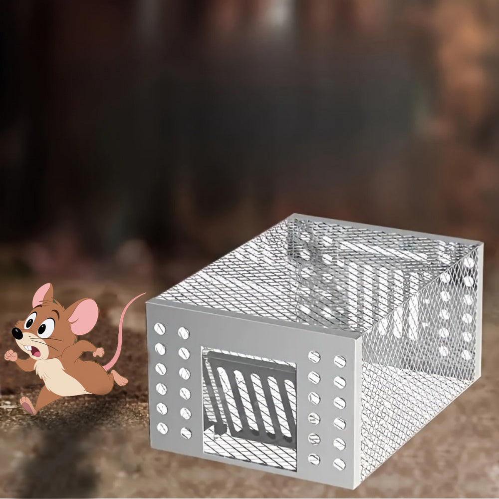 Automatic Metal Rat Trap, Continuous Capture Reusable Cage, Sturdy & Durable Pest Control, Effective Rat Catcher for Home