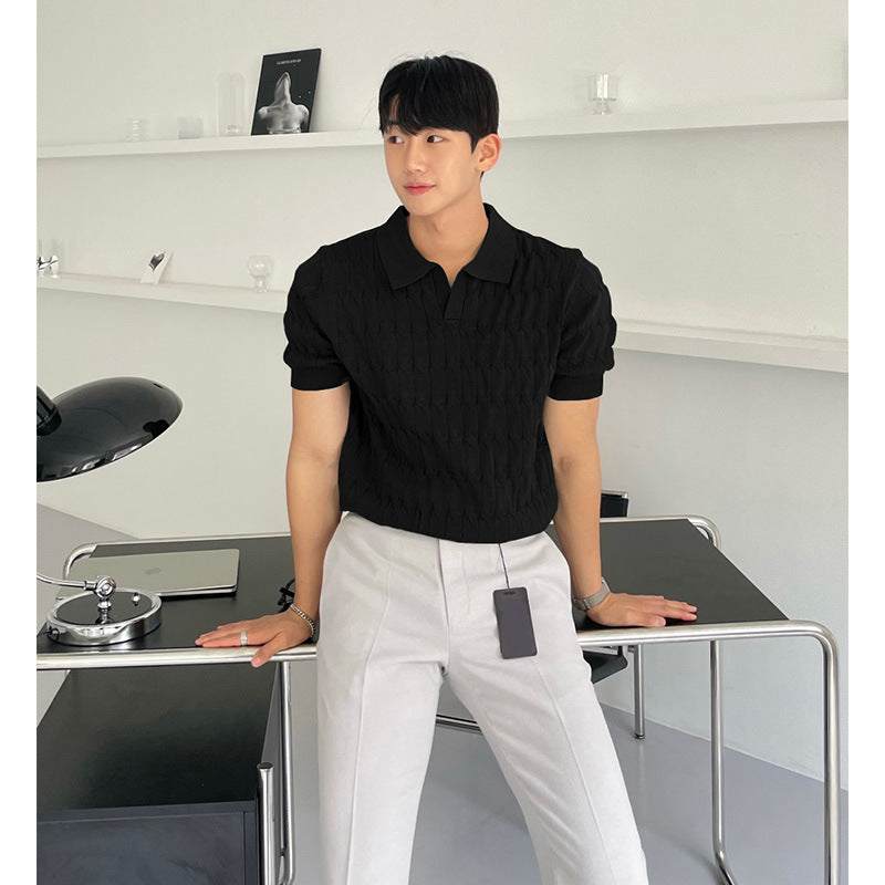 Men's Short-Sleeve Zip Polo Shirt