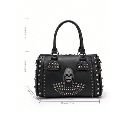 Gothic Skull Studded Handbag