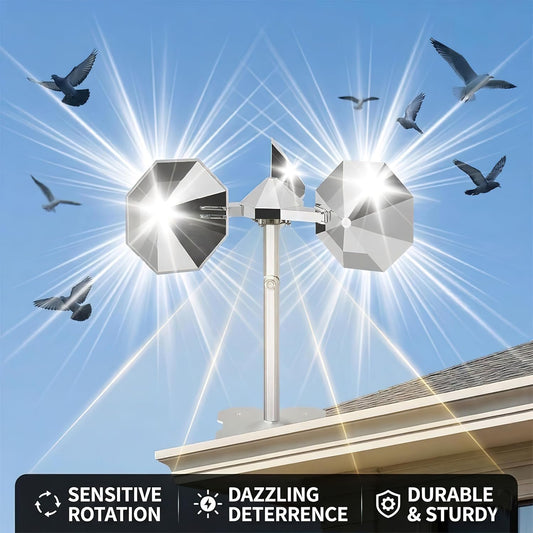 [Wind-Operated Bird Reflector] Bird Scare Reflective Device, Wind-Operated Rotating Bird Reflector, Outdoor Multi-Angle