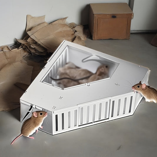 Reusable Automatic Mouse Trap, Two-Way Combination Continuous Mouse Trap Cage, Suitable for Indoor And Outdoor Use (Large)