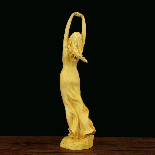 Carved Draped Figure Sculpture