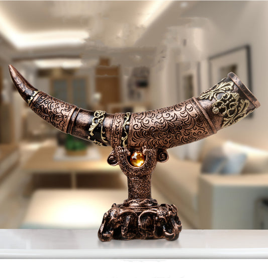 Ornate Curved Resin Display Sculpture