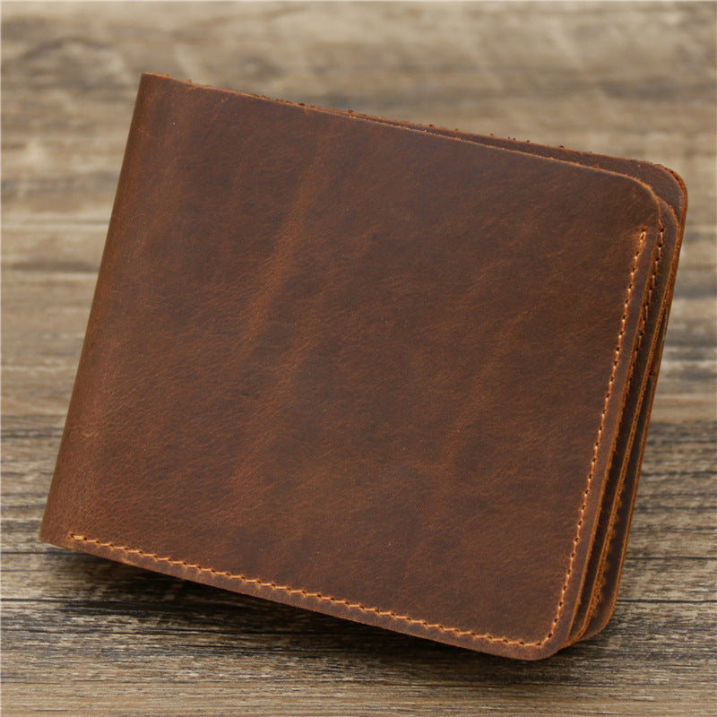 Vintage Cowhide Wallet with Card Storage