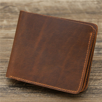 Vintage Cowhide Wallet with Card Storage
