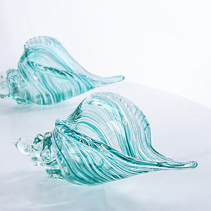 Swirled Glass Conch Ornament