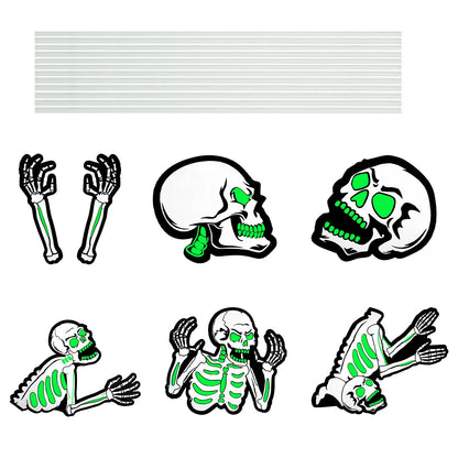 Halloween Skeleton Yard Signs, 6-Piece Set