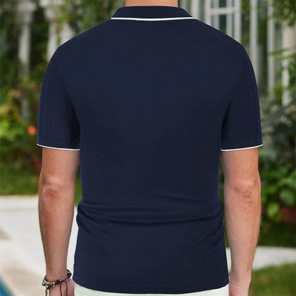 Men's Short-Sleeve Button Polo Shirt