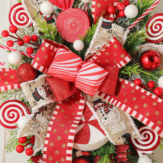 Candy-Themed Christmas Wreath Decoration