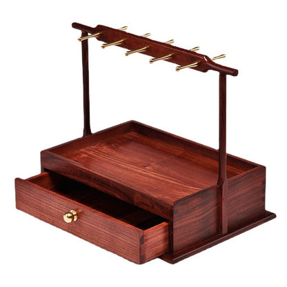 Wooden Jewelry Display Stand with Drawer
