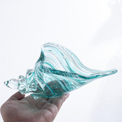 Swirled Glass Conch Ornament