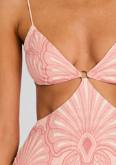Vibrant Pink Statement Maxi Dress - Pink - view 2