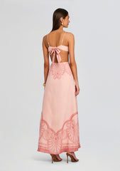 Vibrant Pink Statement Maxi Dress - Pink - view 4