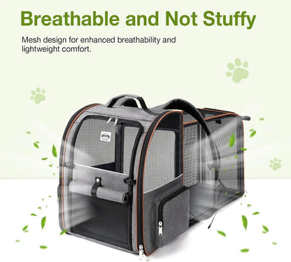 Mesh Pet Backpack with Expandable Options - View 4