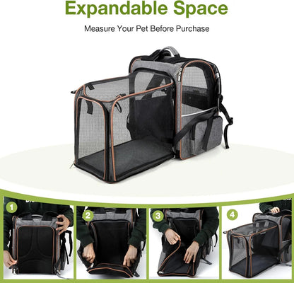 Mesh Pet Backpack with Expandable Options - View 8