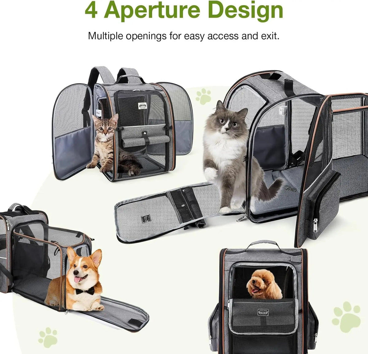 Mesh Pet Backpack with Expandable Options - View 6