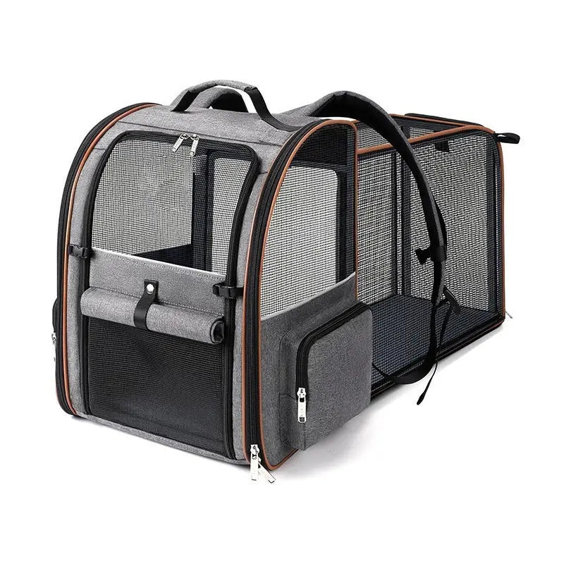 Mesh Pet Backpack with Expandable Options - View 1