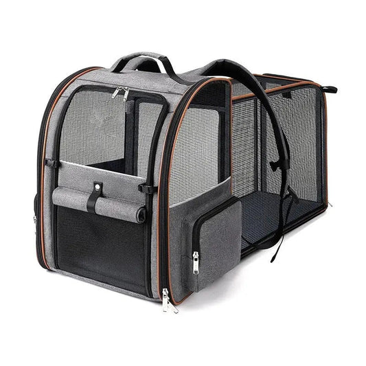 Mesh Pet Backpack with Expandable Options - View 1