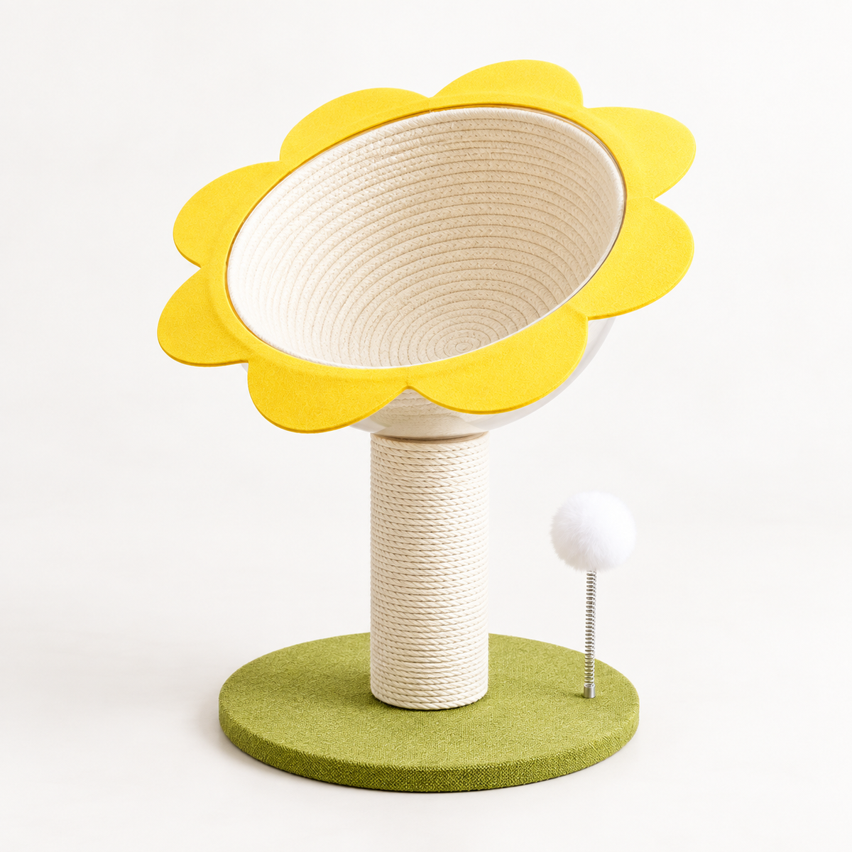 Sunflower Cat Scratching Post with Lounge Bed - main product view