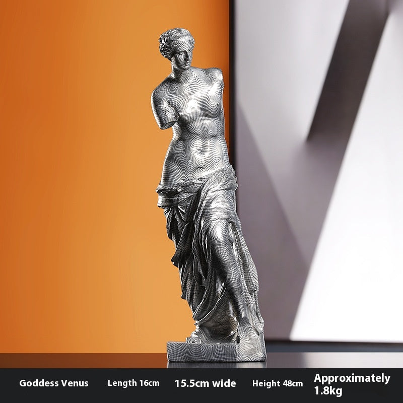 Silver-Tone Classical Venus Figurine