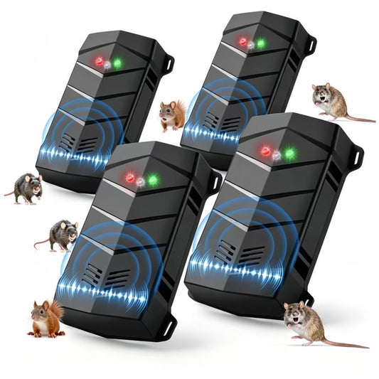4 pack Battery Operated Ultrasonic Rodent Repellent for Car Engines Under Hood Anti, Mice, Mouse, Rodent Repellent for Cars