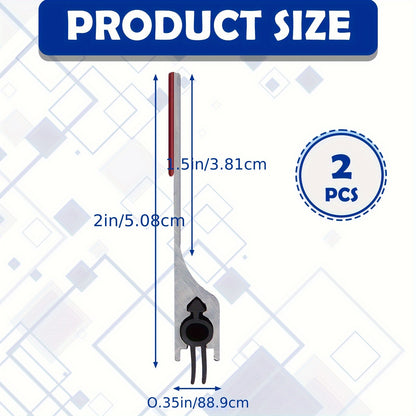 [Metal Door Draft Stopper] 2pcs 36 Inches Metal Door Draft Stopper, Door Sweep, Mouse Stopper, Mice Seal Strip, Aluminum,