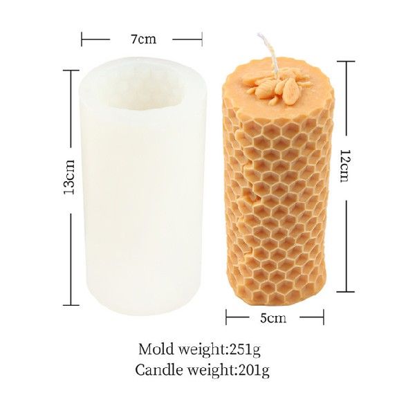Honeycomb and Hive Silicone Candle Mold Options. Finished candle examples may be shown; wax, wicks and candles are not included.