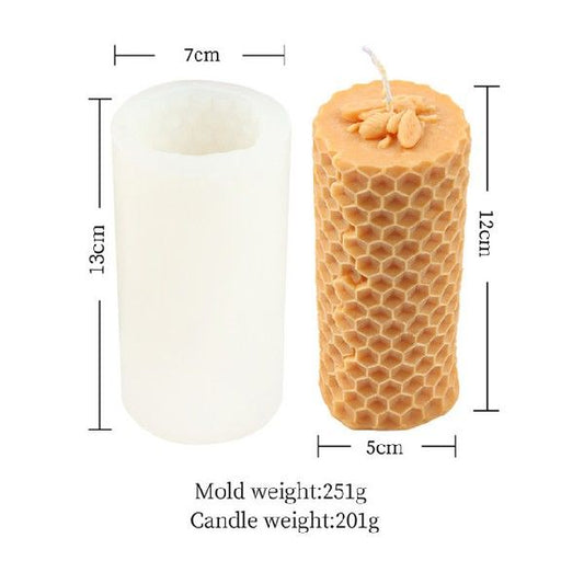 Honeycomb and Hive Silicone Candle Mold Options. Finished candle examples may be shown; wax, wicks and candles are not included.