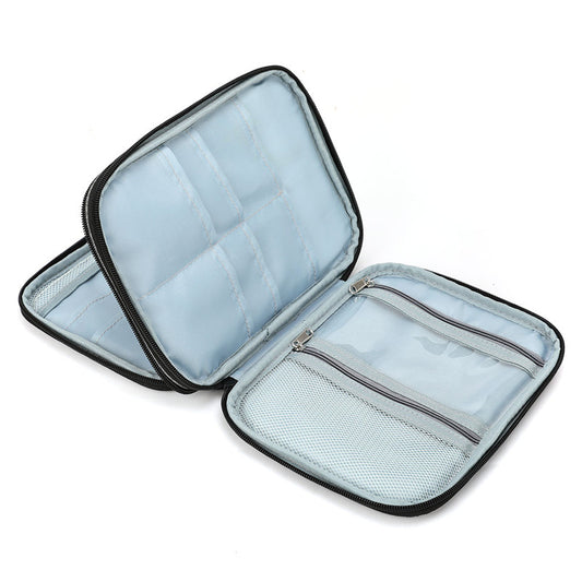 Gray Zippered Knitting Tool Storage Case