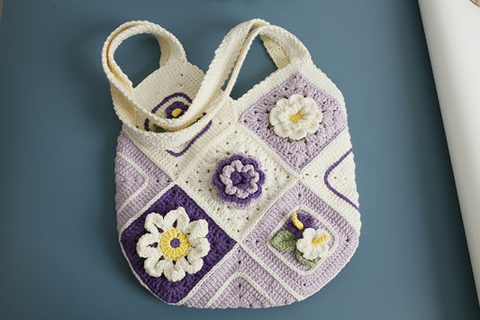 Floral Crochet Shoulder Bag