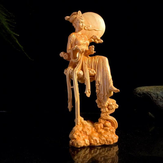 Carved Wood Lady Figurine