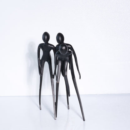 Black Abstract Runner Sculpture