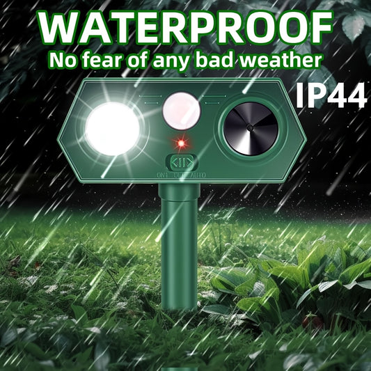 [Pest Repellent Device] 2 Pack Soundwave Technology Pest Repellent Device with Motion Sensor & Outdoor Light Suitable for