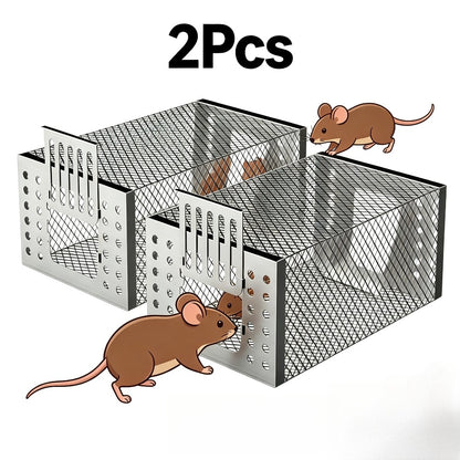 Automatic Metal Rat Trap, Continuous Capture Reusable Cage, Sturdy & Durable Pest Control, Effective Rat Catcher for Home