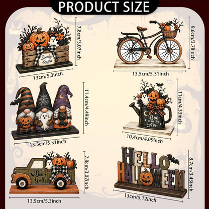 Halloween Wooden Tabletop Signs, Set of 6