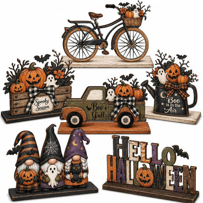 Halloween Wooden Tabletop Signs, Set of 6
